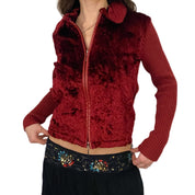 Crimson Faux Fur Double Zip (S)