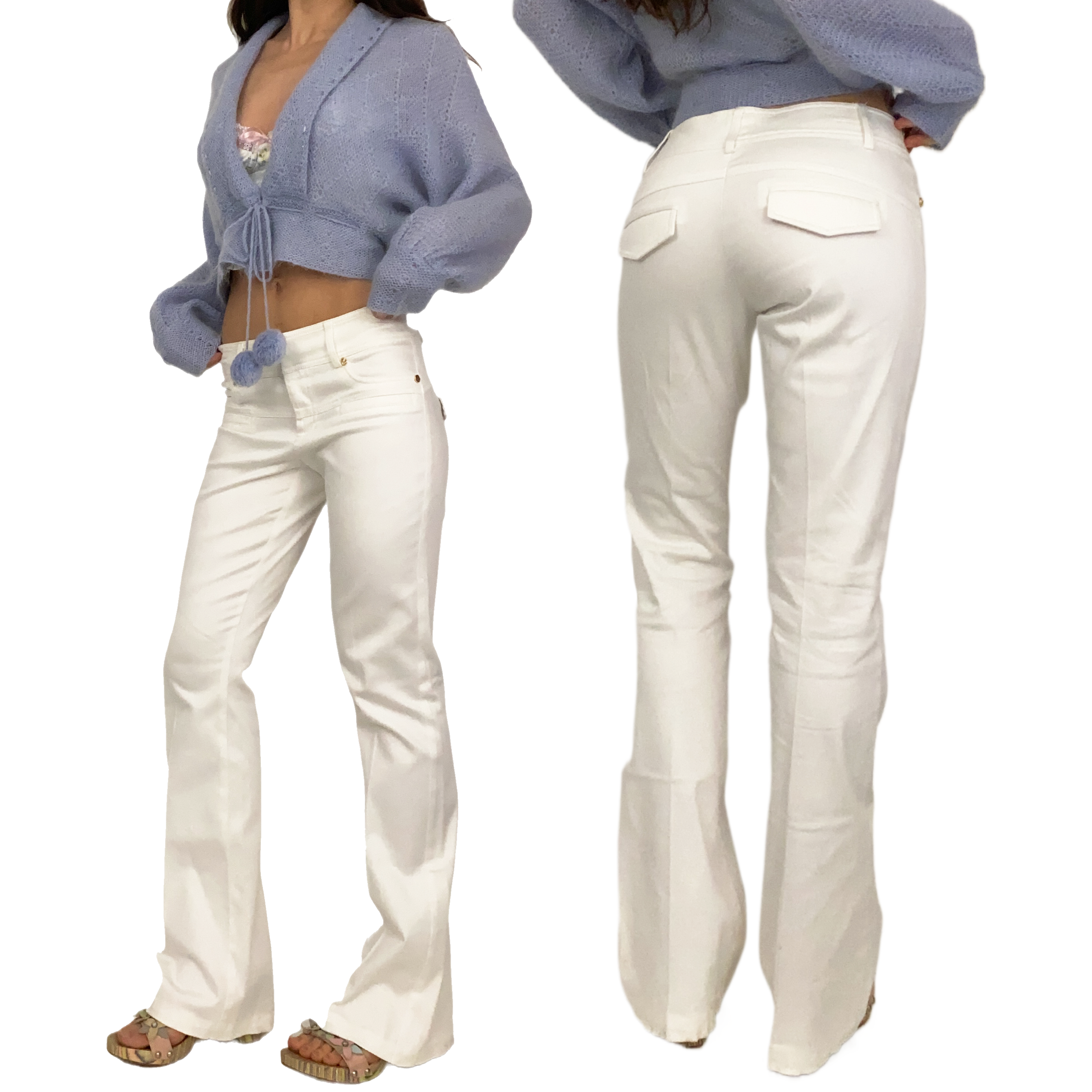 90's White Trousers (S)