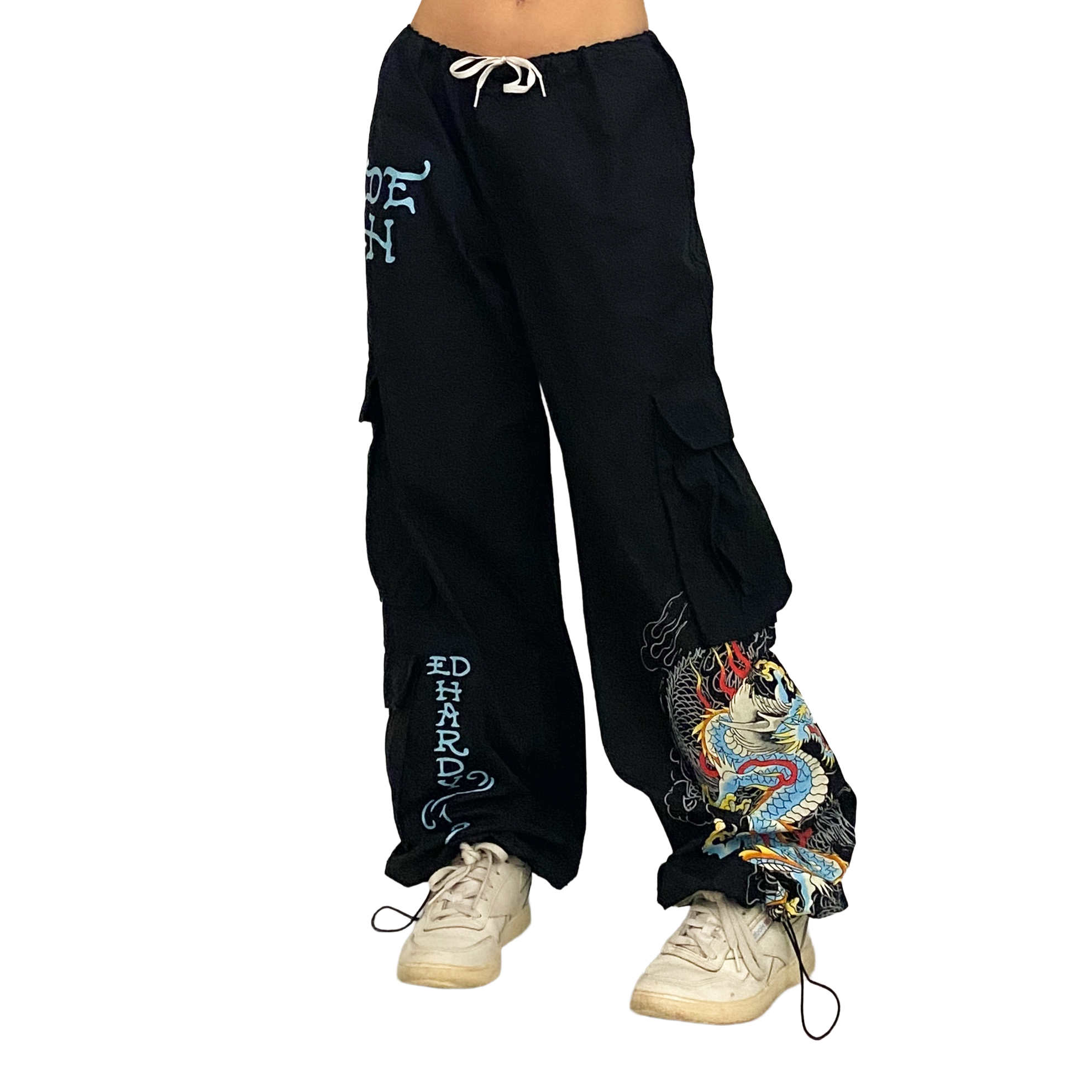 Ed Hardy Dragon Parachute Cargo Pants (M)
