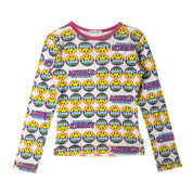 Angel Blue Smiley Face AOP Long Sleeve (S)