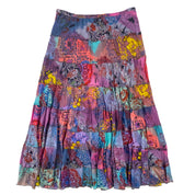 Funky Mixed Print and Tie Dye Maxi Skirt (L)