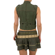 Olive Military Style Vest (XS)