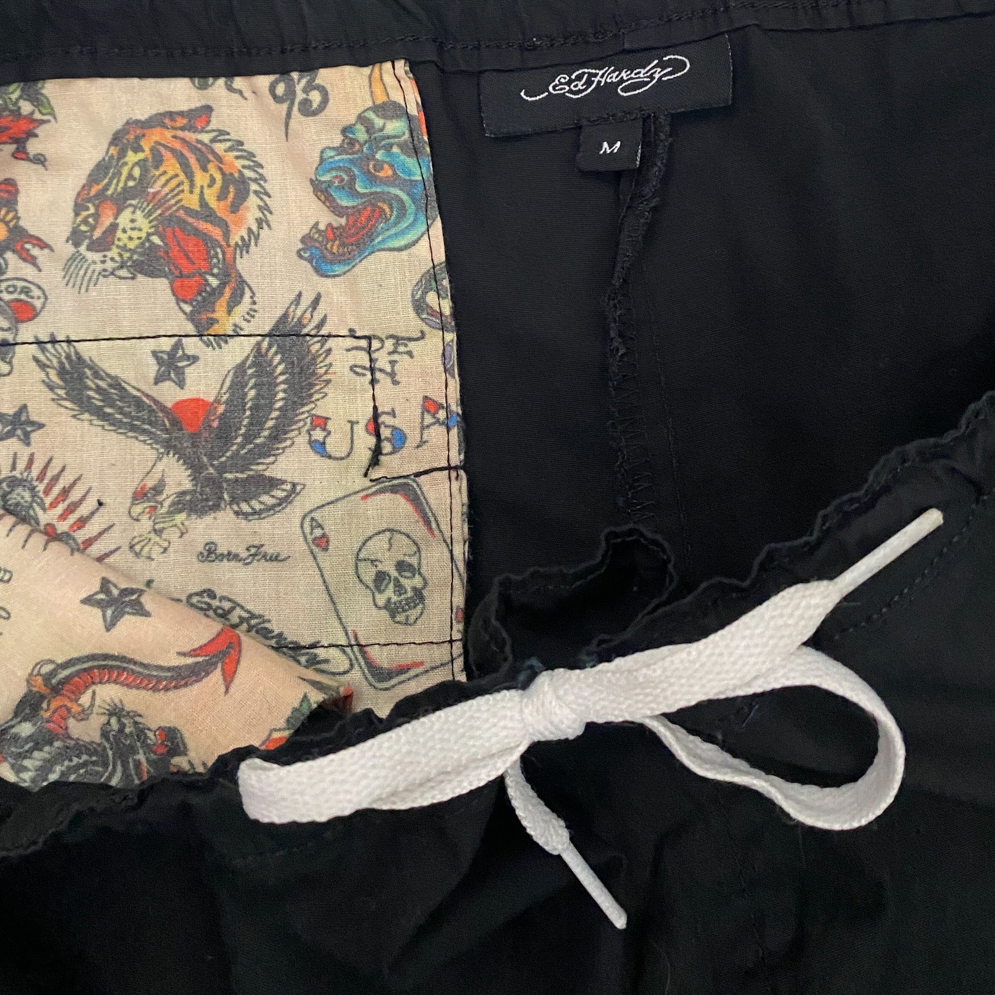 Ed Hardy Dragon Parachute Cargo Pants (M)