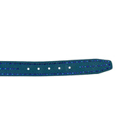 Guess Blue Leather Rhinestone Belt (L)