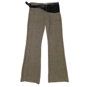 Wool & Leather Mid Rise Trousers (S)