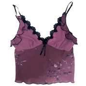 Victorias Secret 2002 Purple Embellished Fairy Cami Top (S)