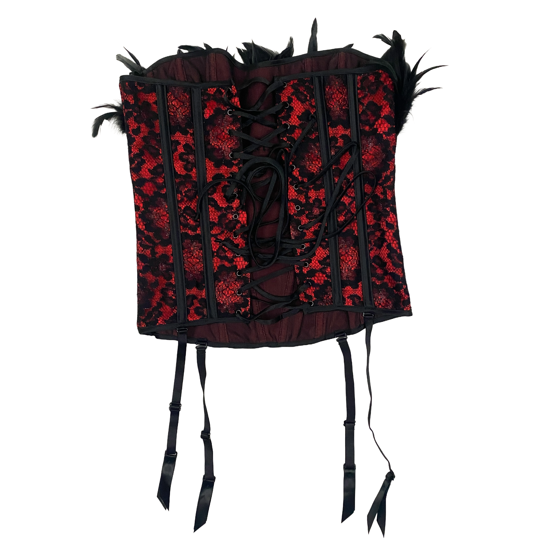 Fredericks of Hollywood Feather and Lace Corset (M)