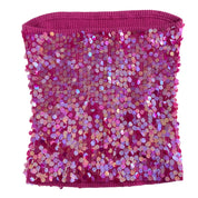 Sequin Knit Glam Tube Top (L)