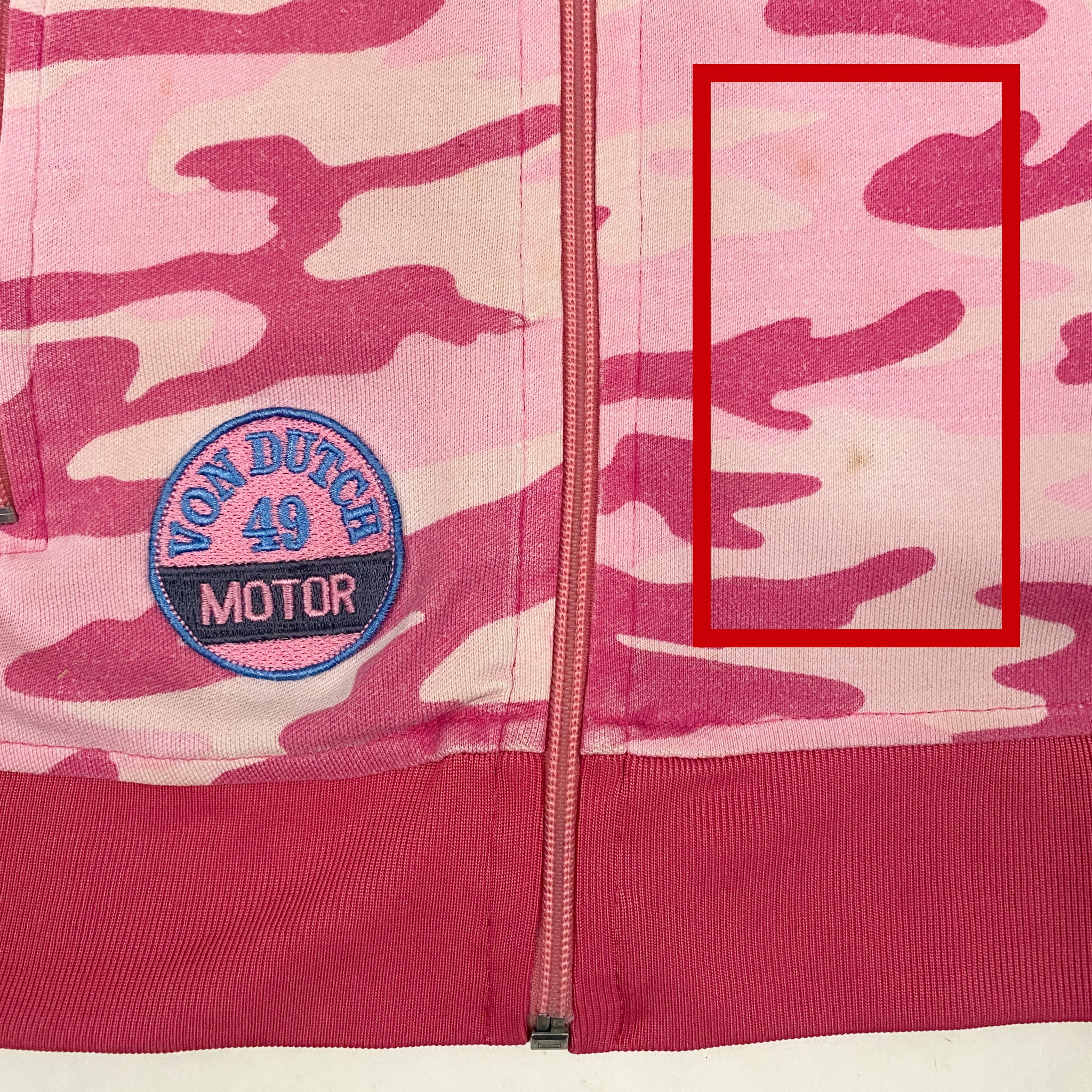 Vintage Von Dutch Pink Camo Racing Zip Jacket (M)