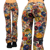 Hysteric Glamour Sticker Bomb Print Low Rise Jeans (XS)