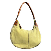 Vintage 1990s Suede Pastel Green Shoulder Bag