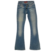 Miss Sixty 2000s Low Rise Button Fly Flare Jeans (XXS/XS)