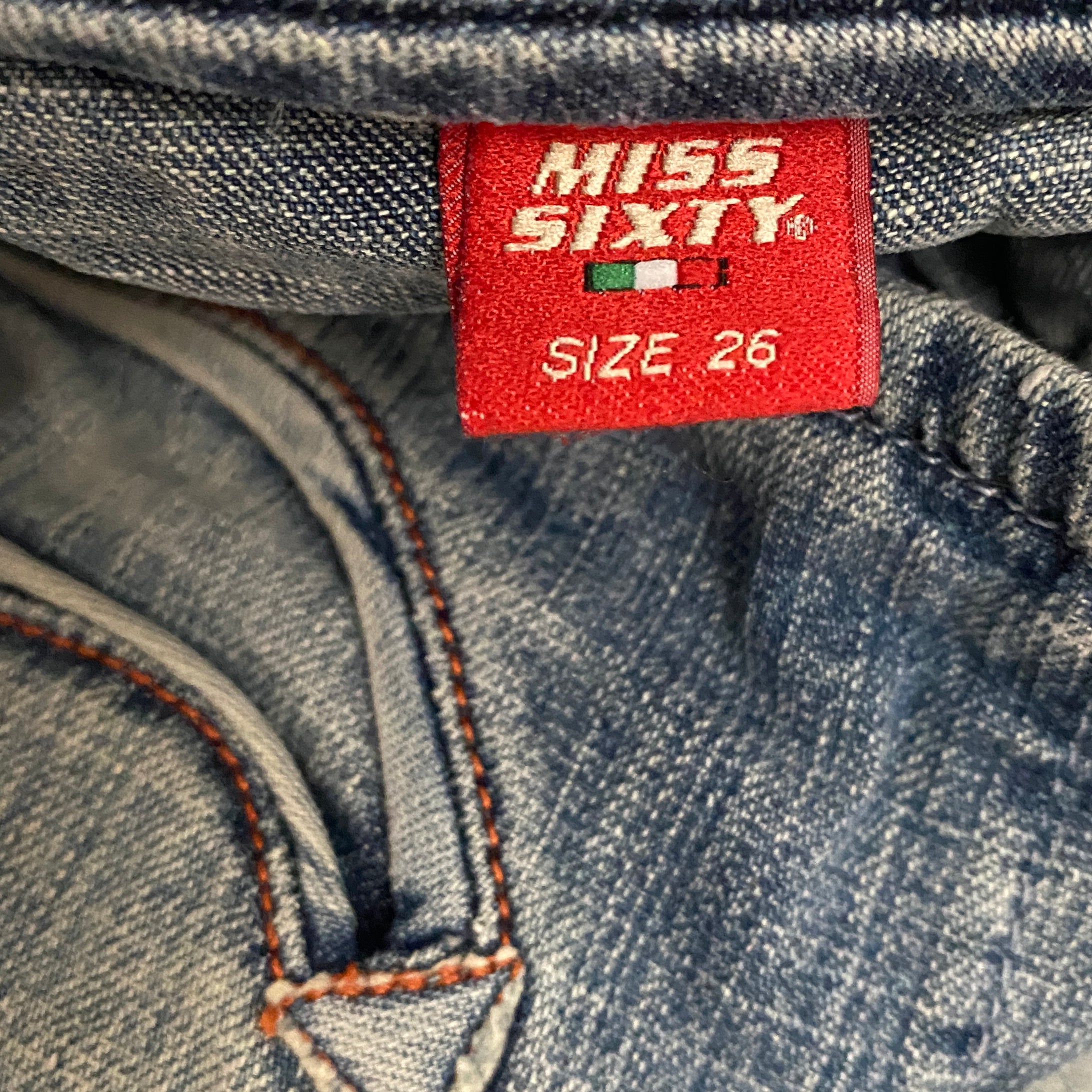 Miss Sixty 2000s Low Rise Button Fly Flare Jeans (XXS/XS)