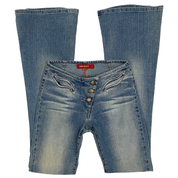 Miss Sixty 2000s Low Rise Button Fly Flare Jeans (XXS/XS)