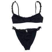 Moschino Mare Black Ribbon Trim Bikini Set (M/L)