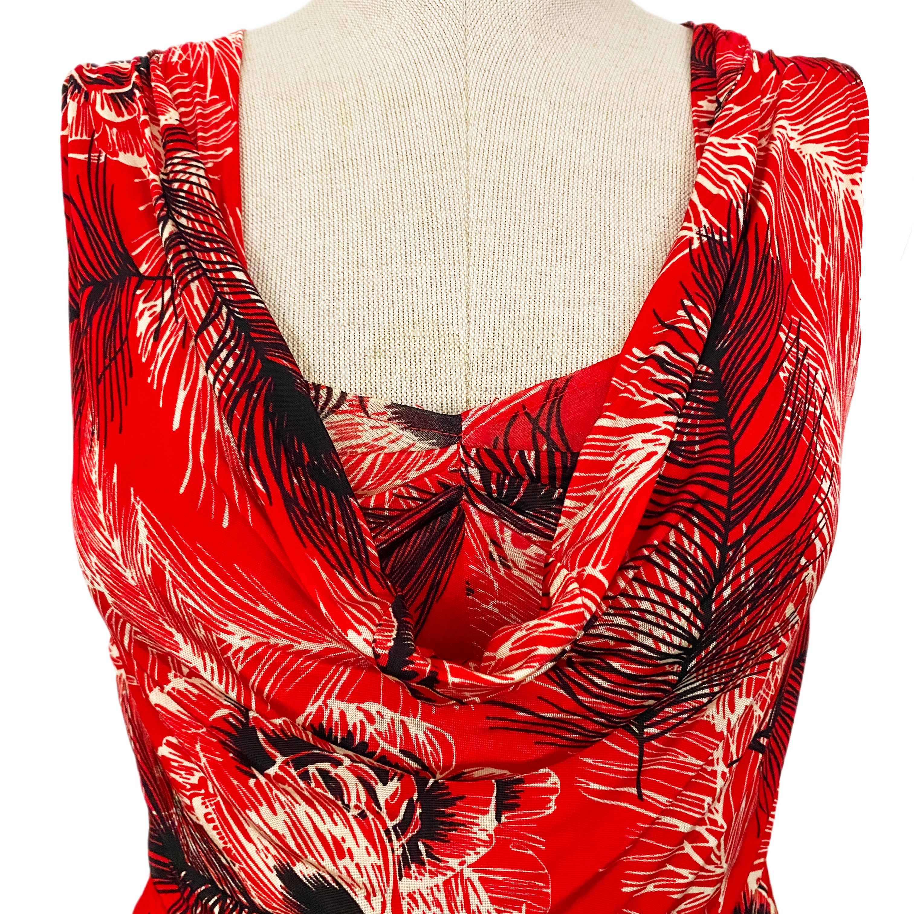 Drapey Red Rose Top (XS)