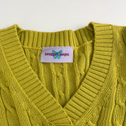 Cropped Lime Sweater (M)