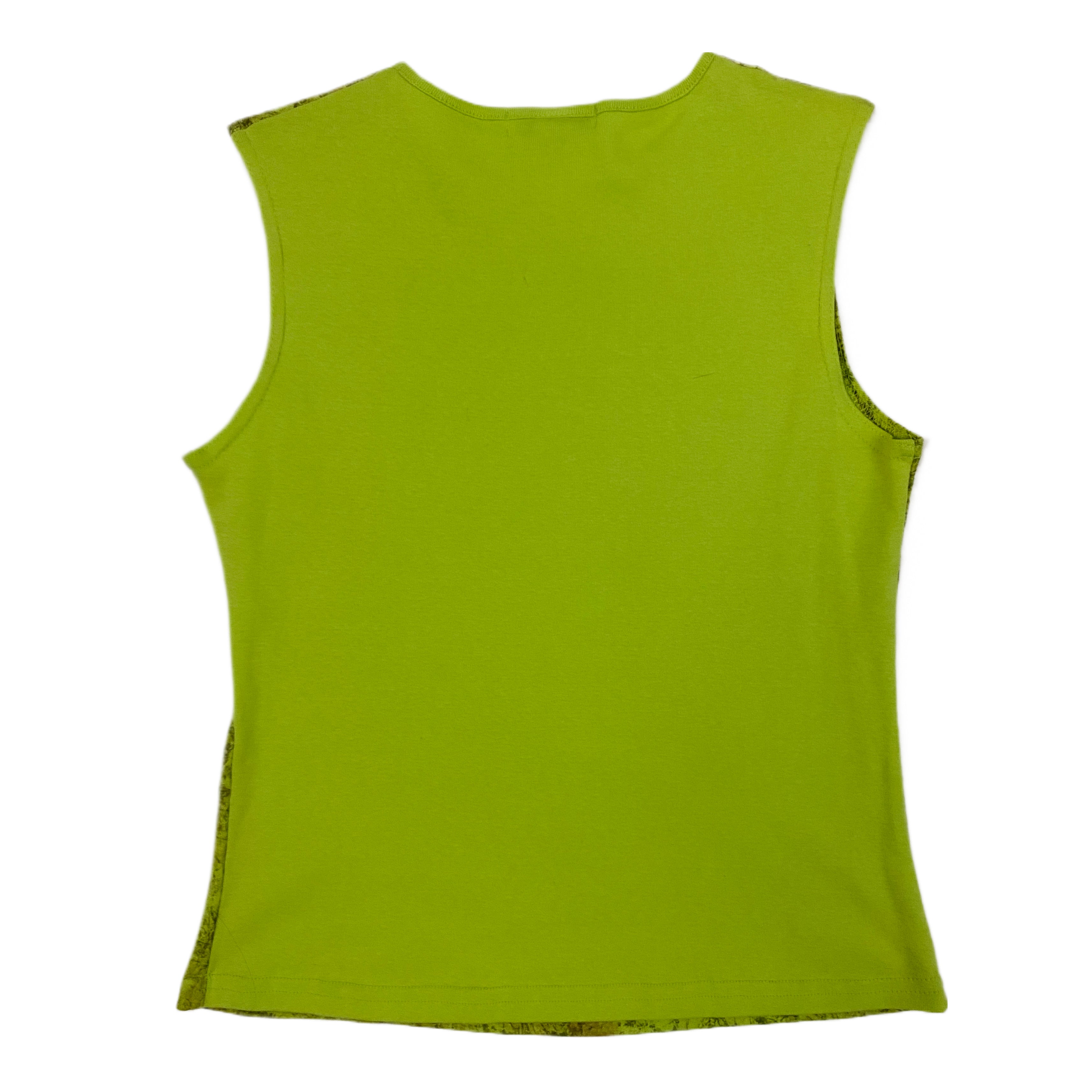 Lime Flower Muscle Tank (M)