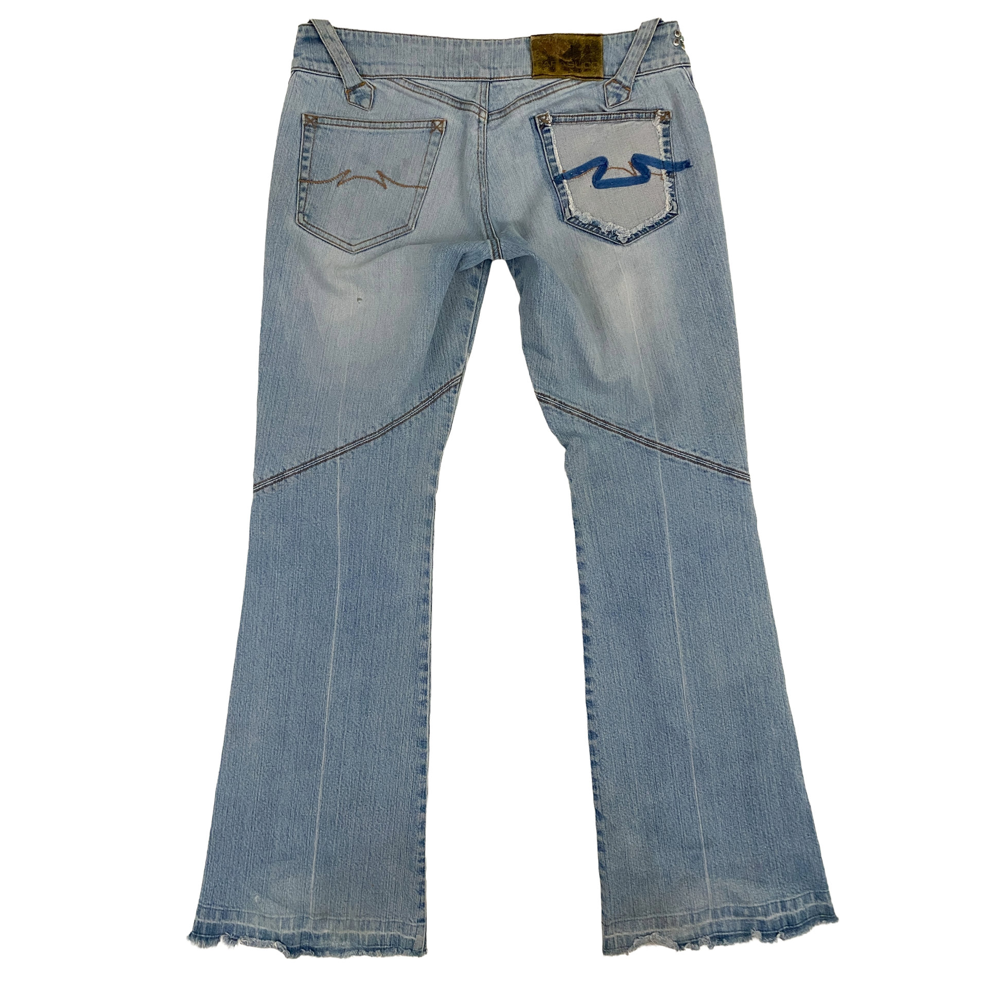Parasuco 2000s Low Rise Studded Flare Jeans (M)