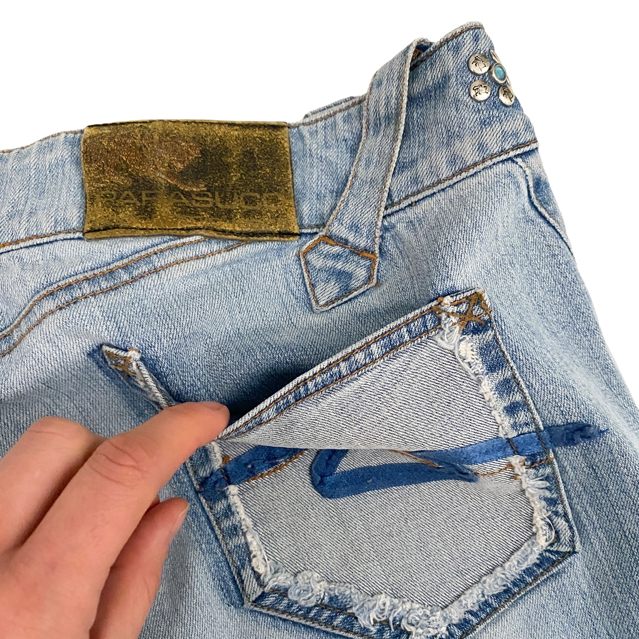 Parasuco 2000s Low Rise Studded Flare Jeans (M)