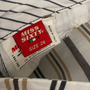 Miss Sixty 2000s Ultra Low Rise Striped Flare Pants (S)