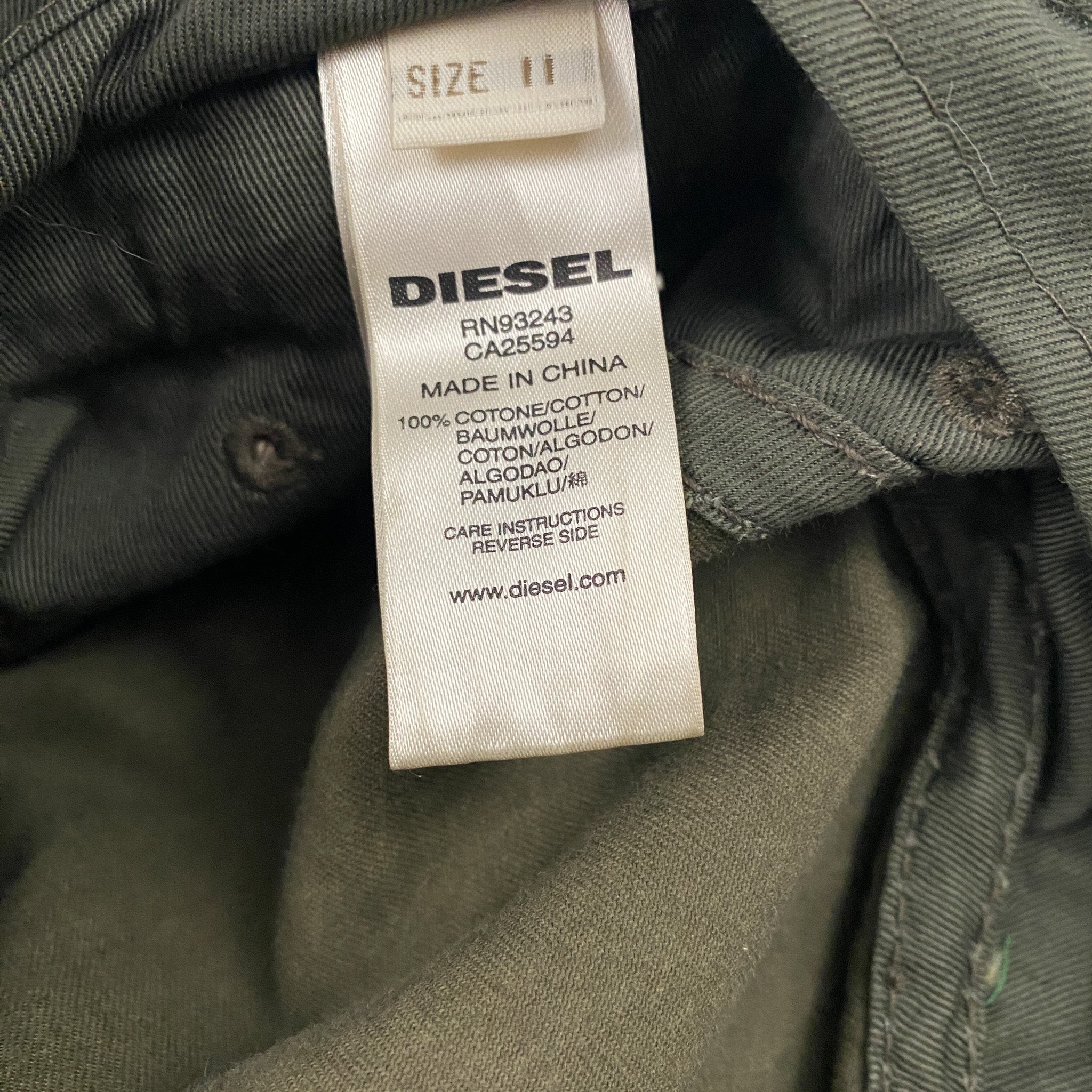 Diesel Vintage Olive Green Cadet Cap