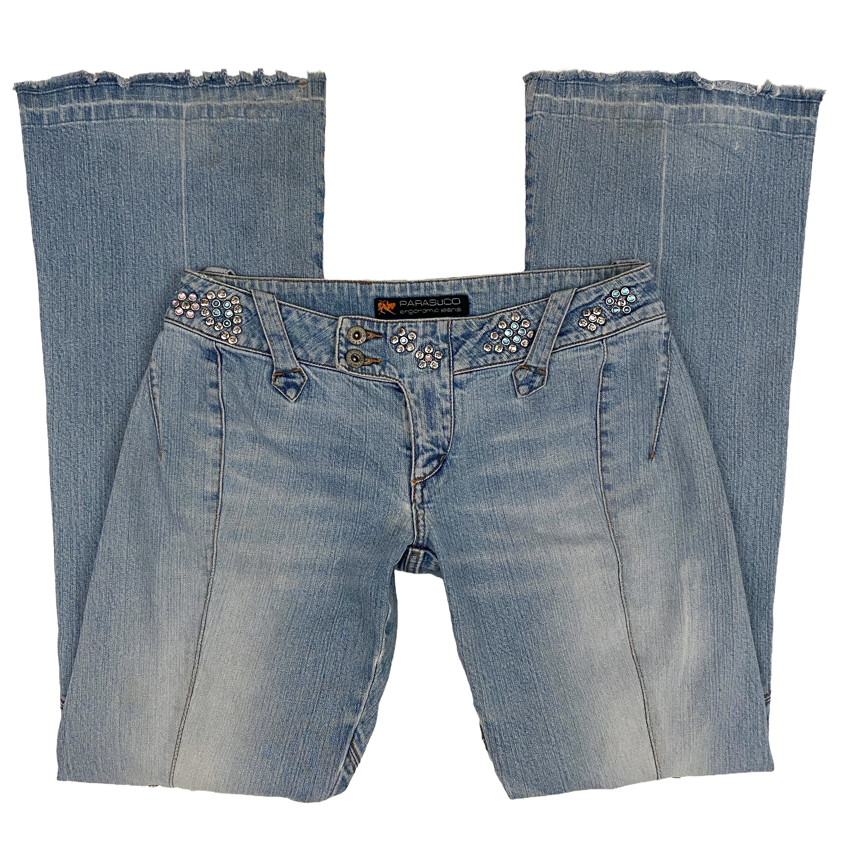 Parasuco 2000s Low Rise Studded Flare Jeans (M)