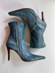 Y2K Genuine Leather Pointy Heels (8)