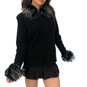 Soft Faux Fur Zip-Up (M)