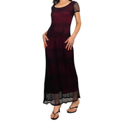Y2K Gothic Mesh Lace Maxi Dress (S/M)