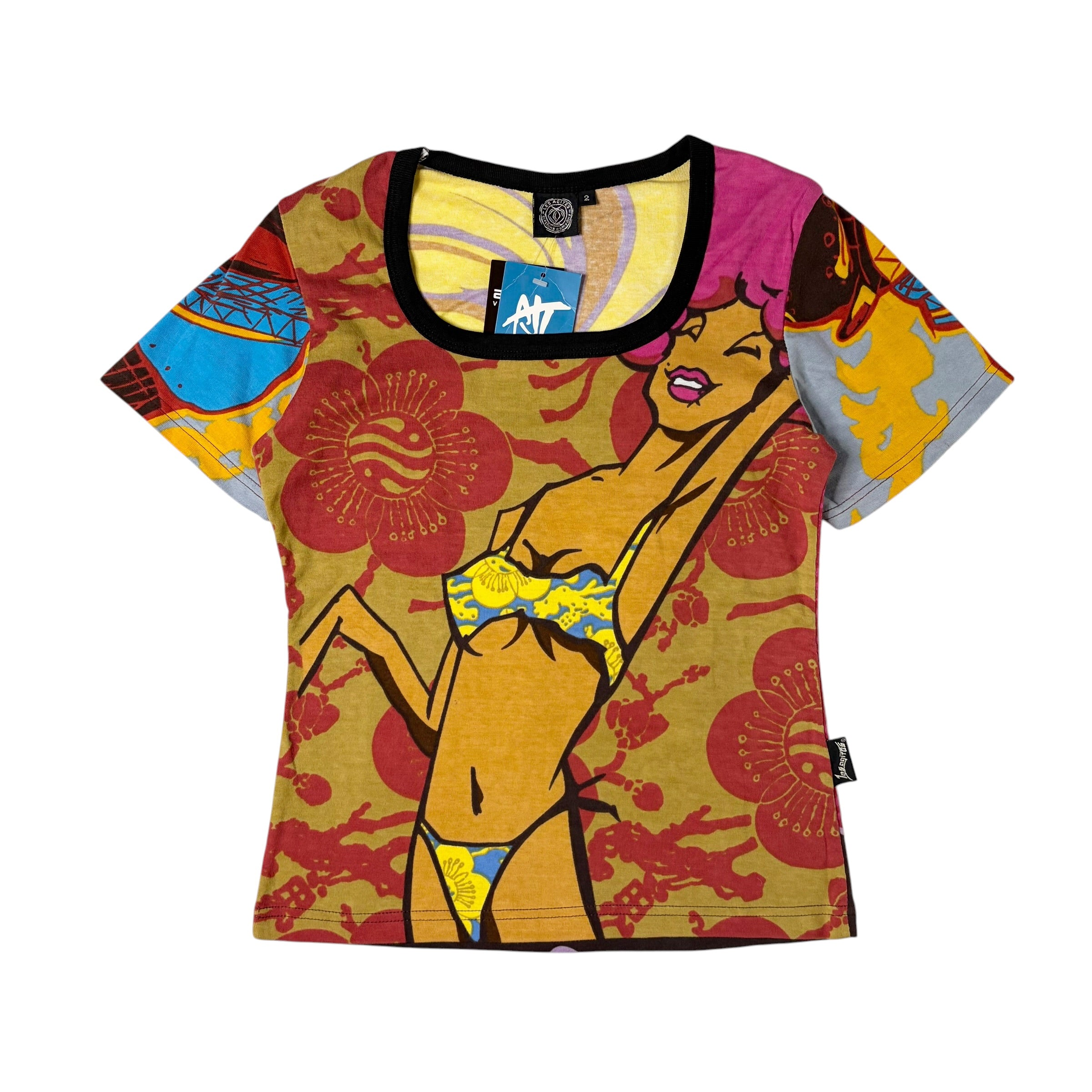 Deadstock Les Agites Bikini Girl Baby Tee (M)