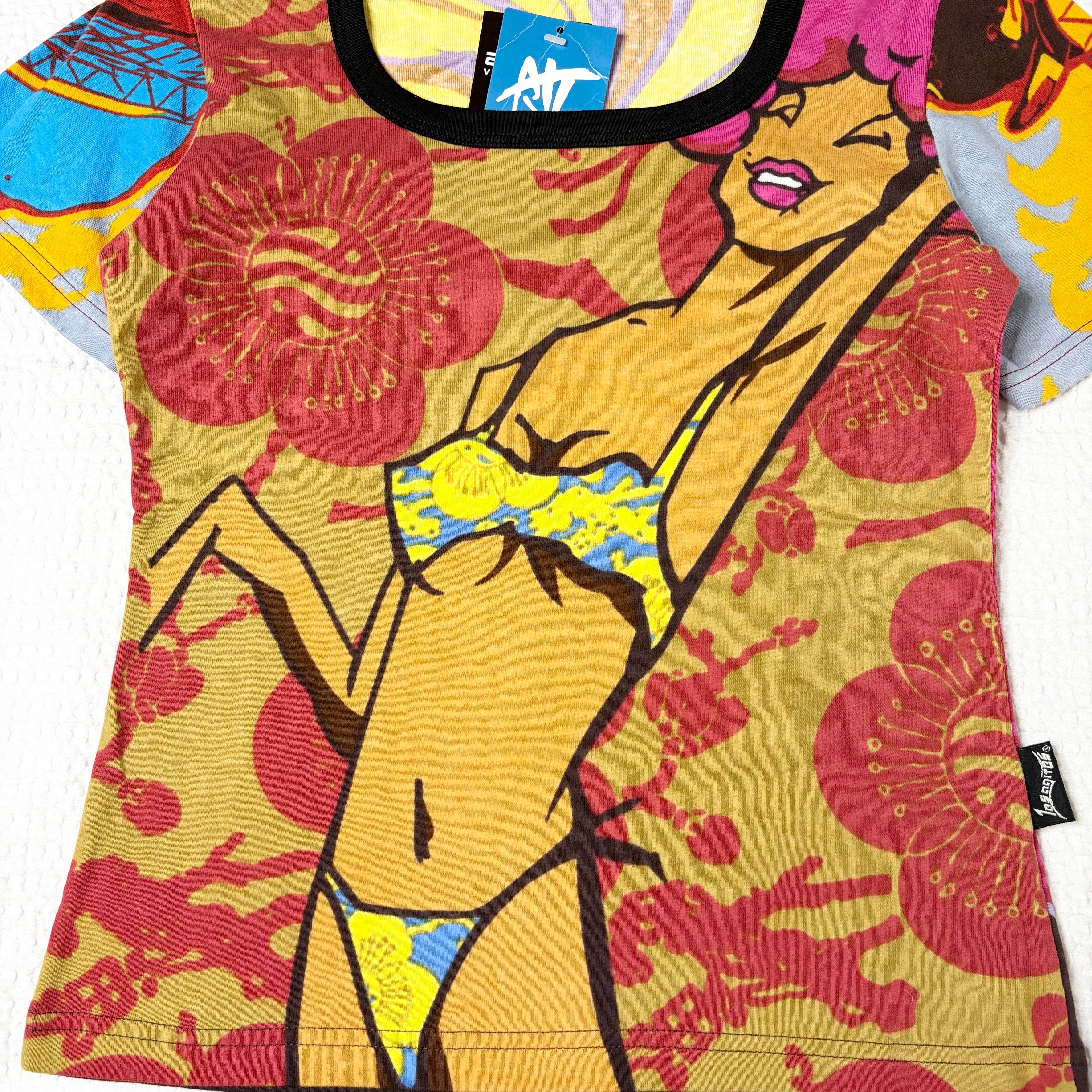 Deadstock Les Agites Bikini Girl Baby Tee (M)