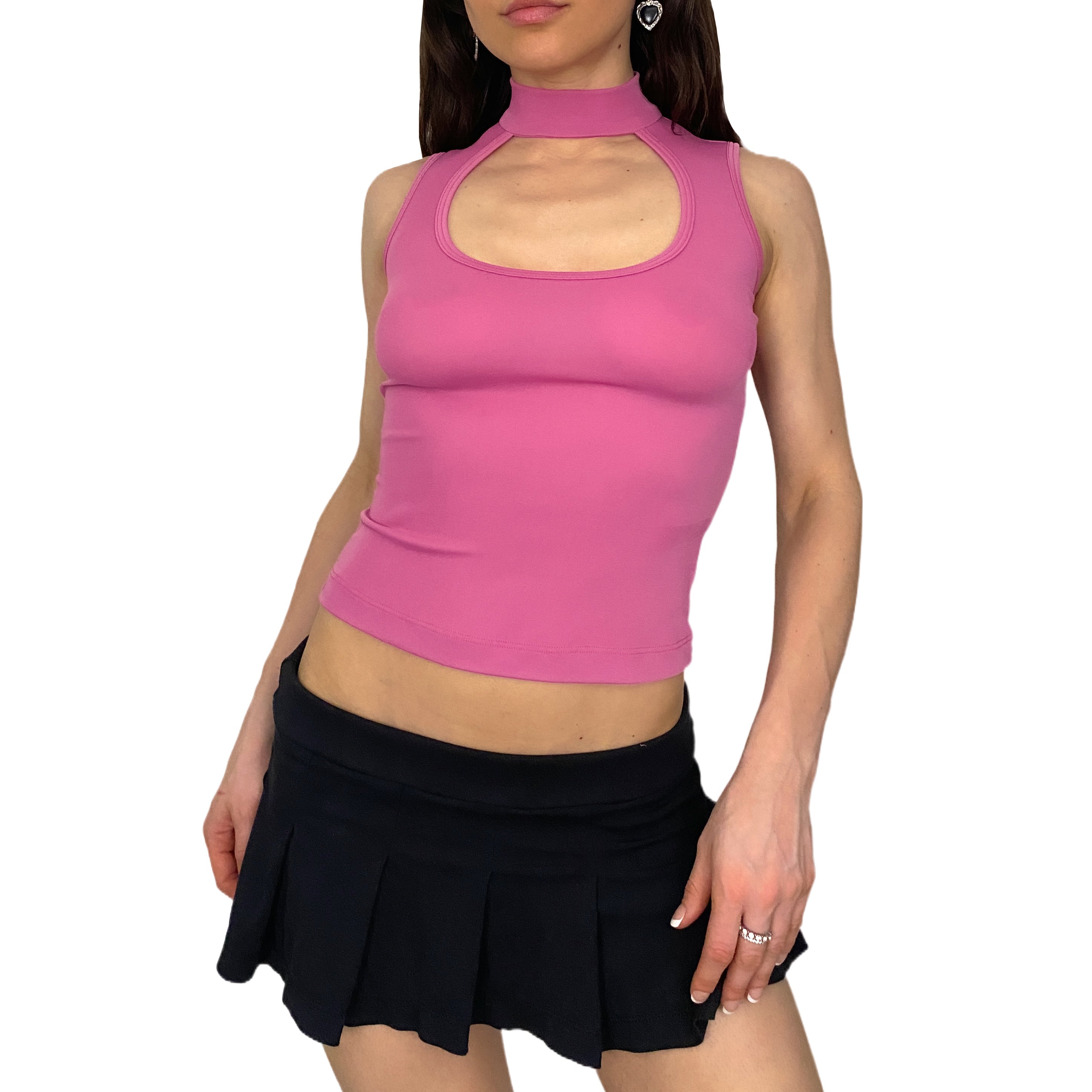Sexy Pink Cut Out Tank (S)
