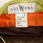 Sue Wong Silk Embellished Halter Fairy Handkerchief Dress (XS/S)