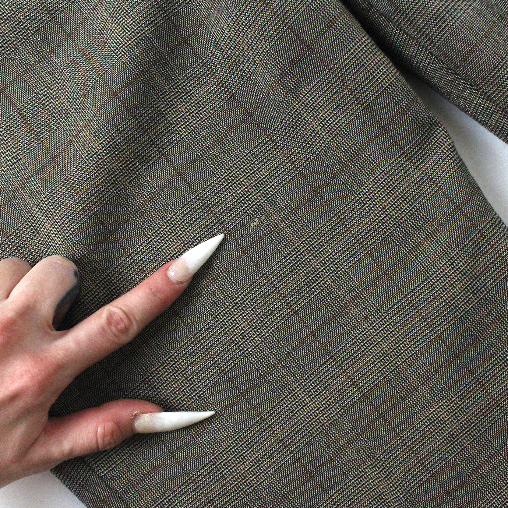 90s Brown Plaid Flares (S)