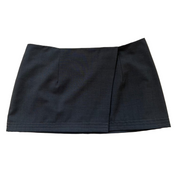Y2K Grey Wrap Micro Mini Skirt (M)