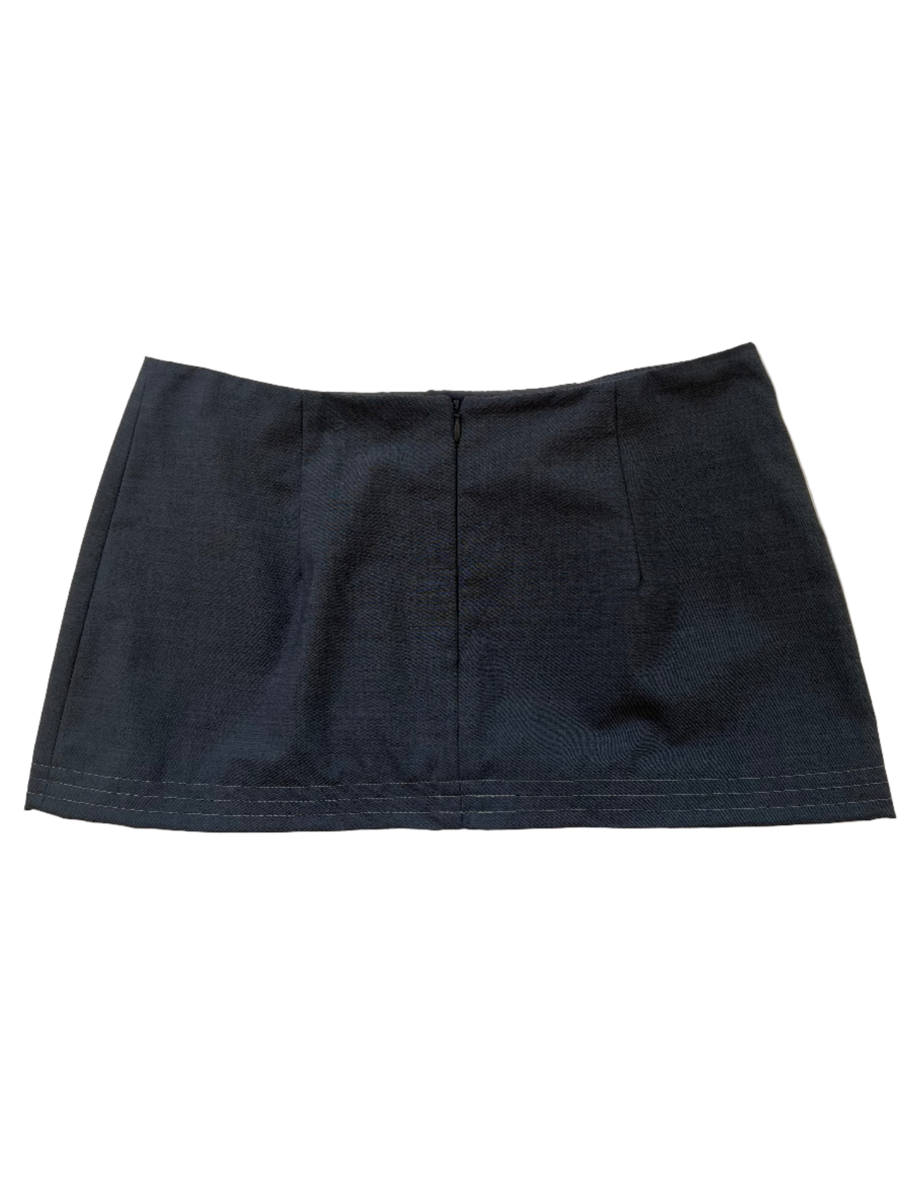 Y2K Grey Wrap Micro Mini Skirt (M)