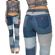 Miss Sixty Y2K Patchwork Mid-Rise Jeans (XS)