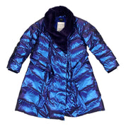 Cyber Royalty Purple Faux Fur Puffer Jacket (L)