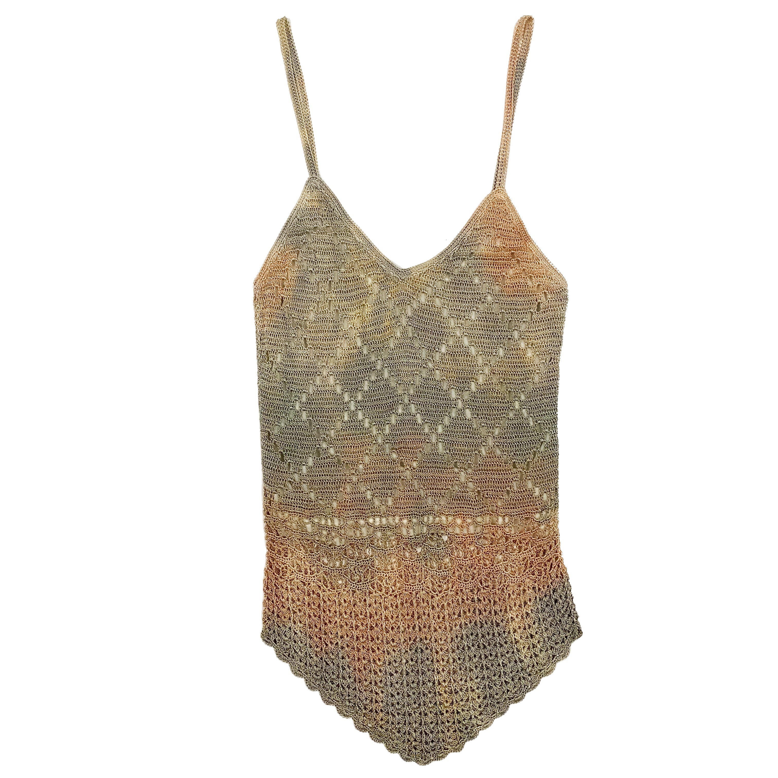 Italian Tie Dye Burano Lace Tank (M)