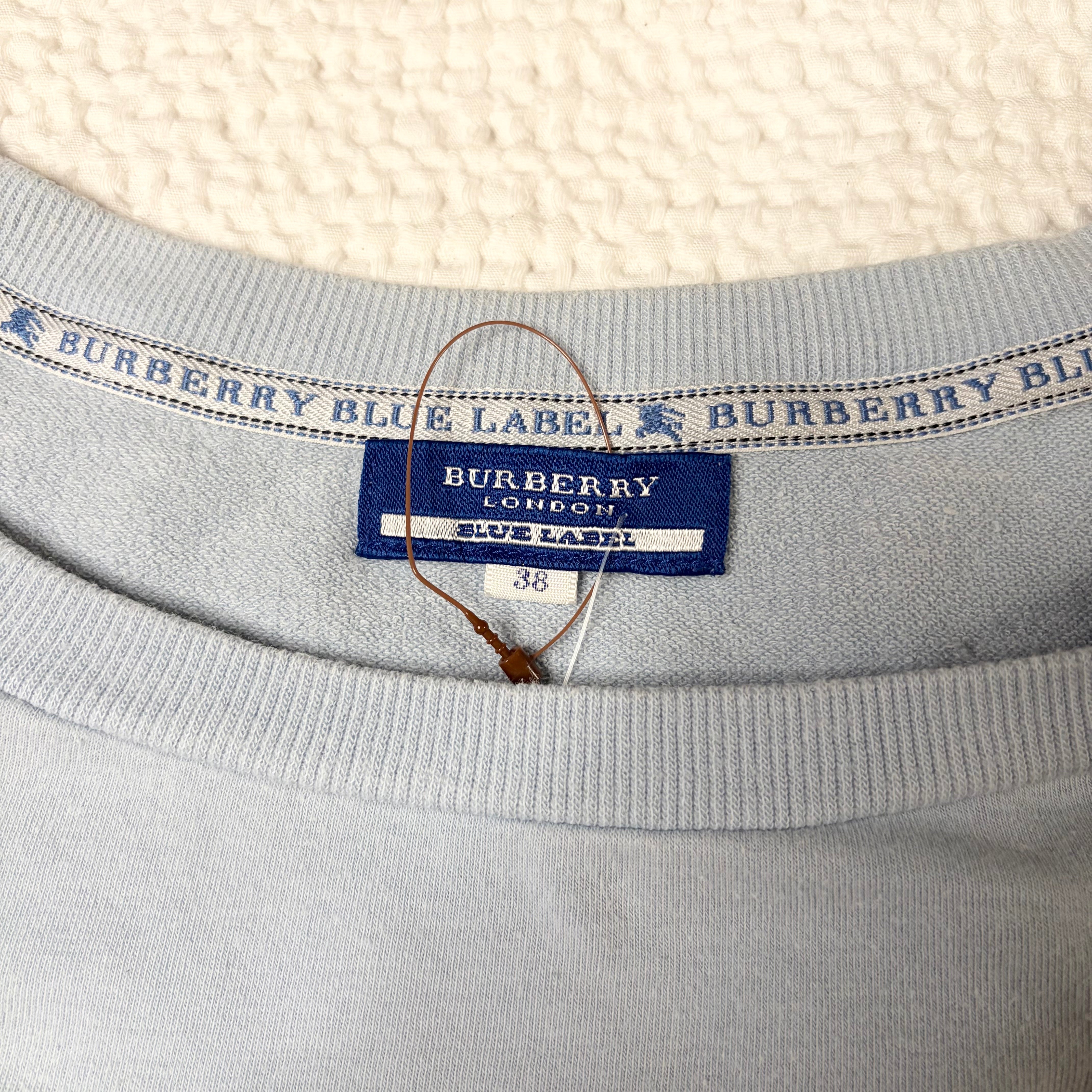 トップス BURBERRY BLUE LABEL Puff Sleeve Blouse Burberry Blue Label Puff Sleeve Top (S) – Holy Thrift