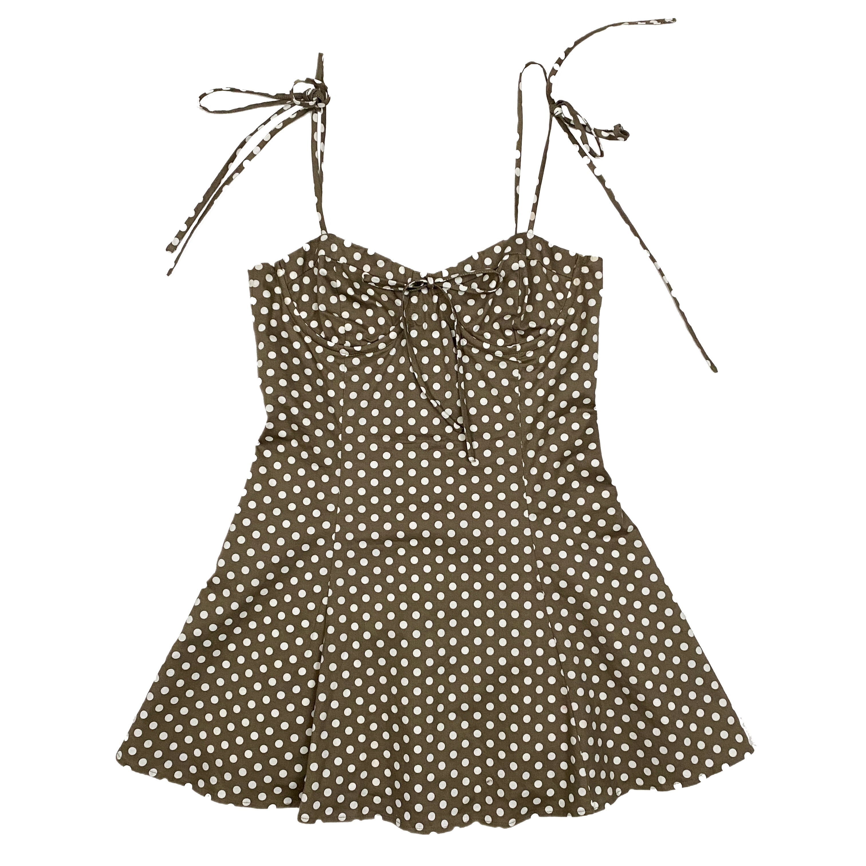 Majorelle Polka Dot Mini Flare Dress (S)