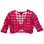 Hot Pink Crochet Shrug (XS)