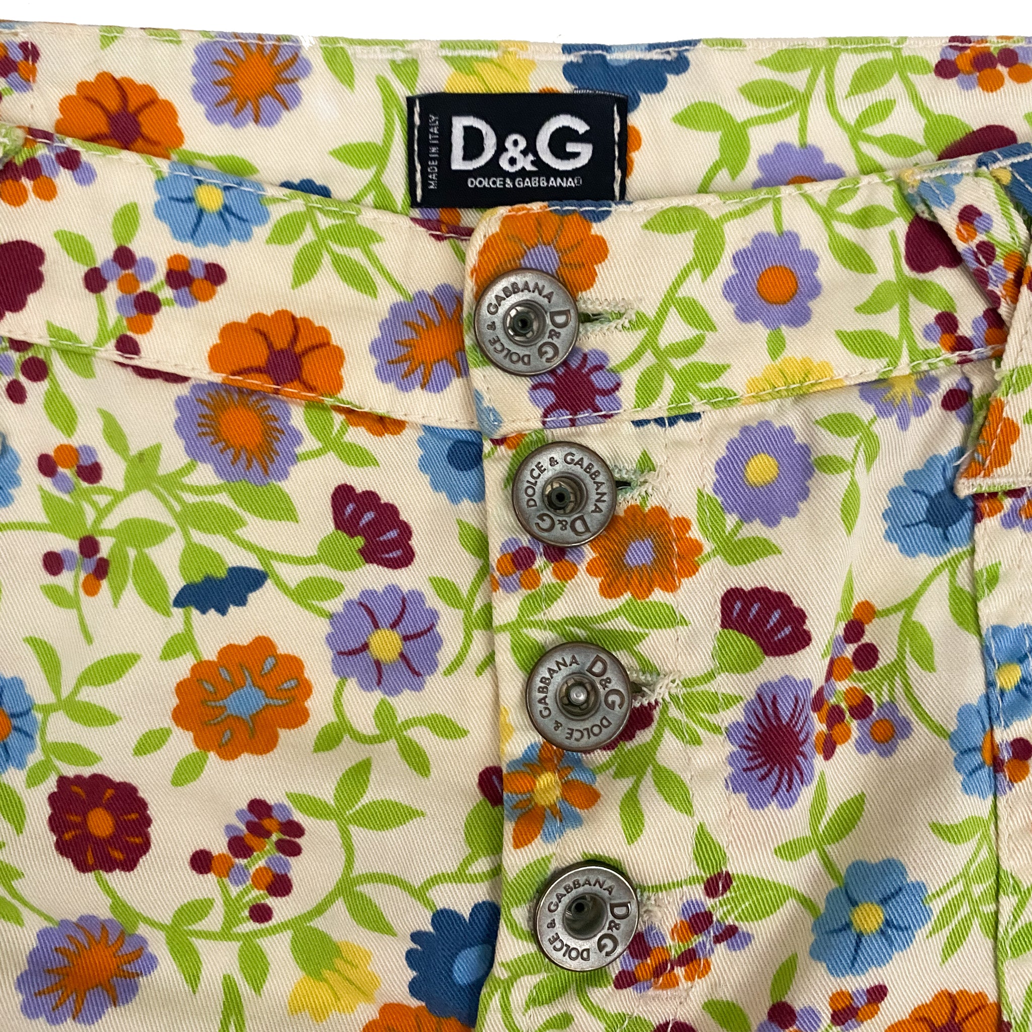 Dolce & Gabbana D&G Floral Low Rise Mini Skirt (XS)