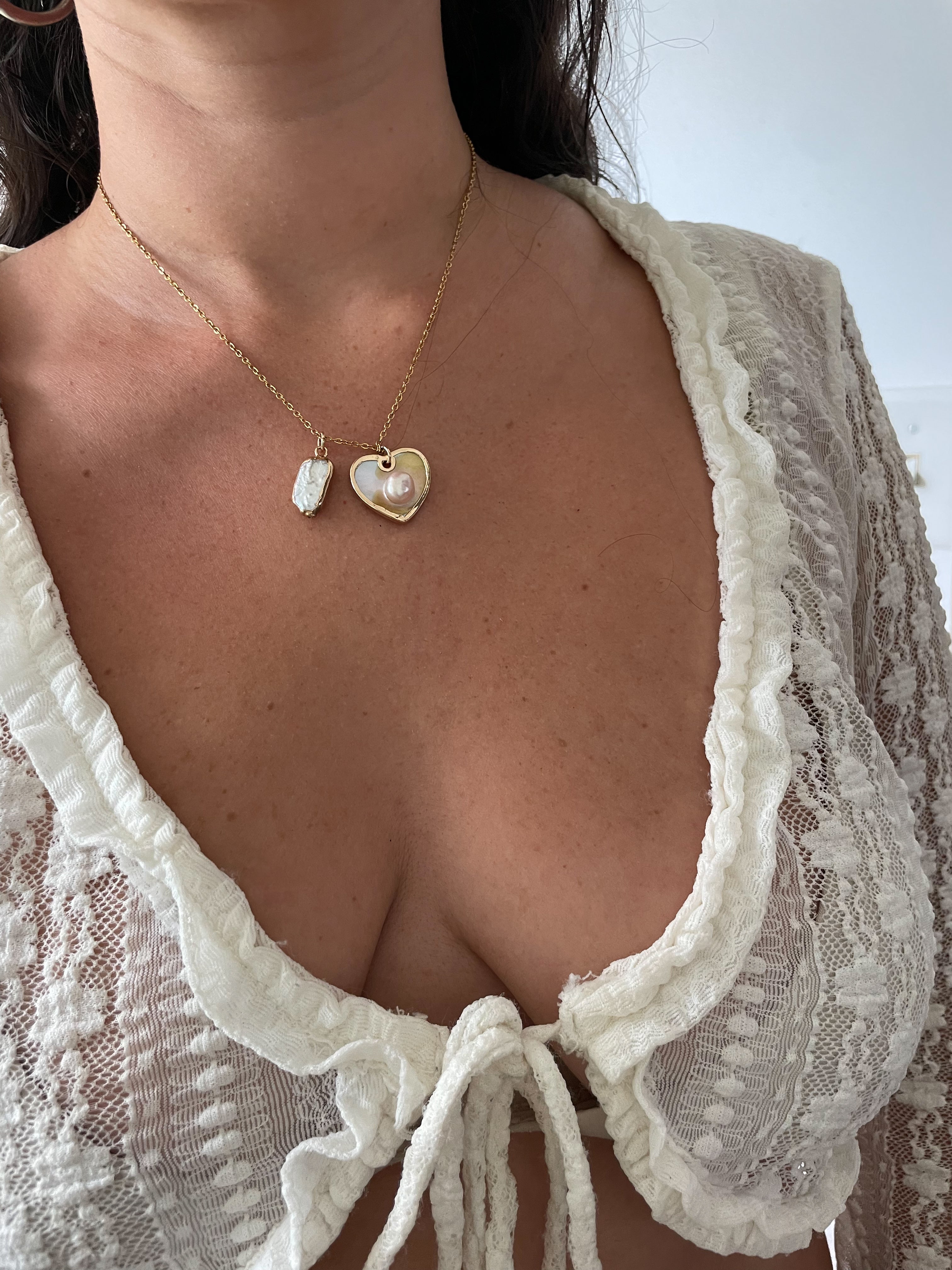 Heart of Pearl Necklace
