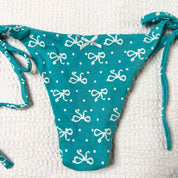 Handmade Coquette Bow Print Bikini Set (S-M)