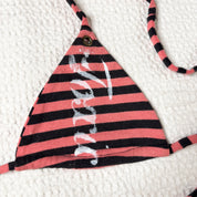 Handmade Grungy Stripe Bikini Set (S-M)