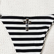 Handmade Grungy Stripe Bikini Set (S-M)