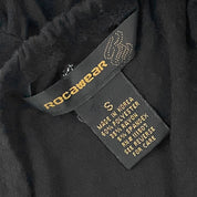 Rocawear Y2K Glam Roc Black Colorful Halter Top (S)