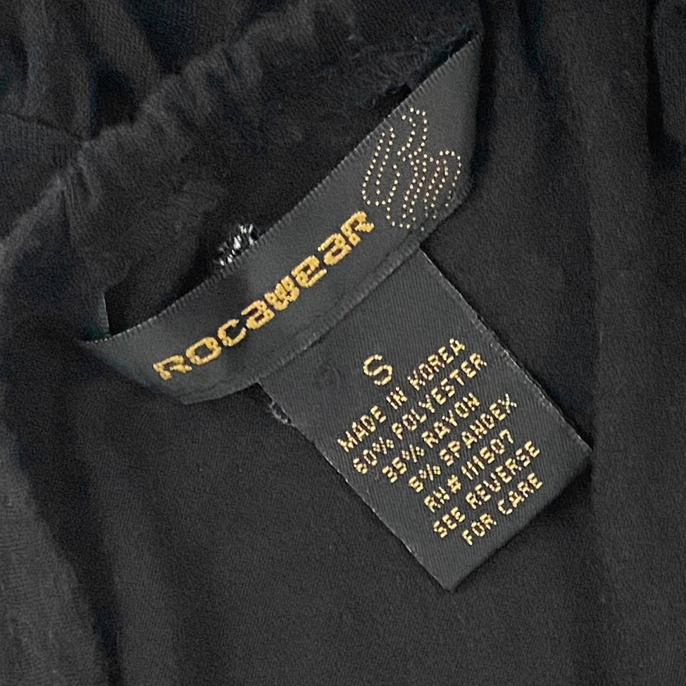 Rocawear Y2K Glam Roc Black Colorful Halter Top (S)